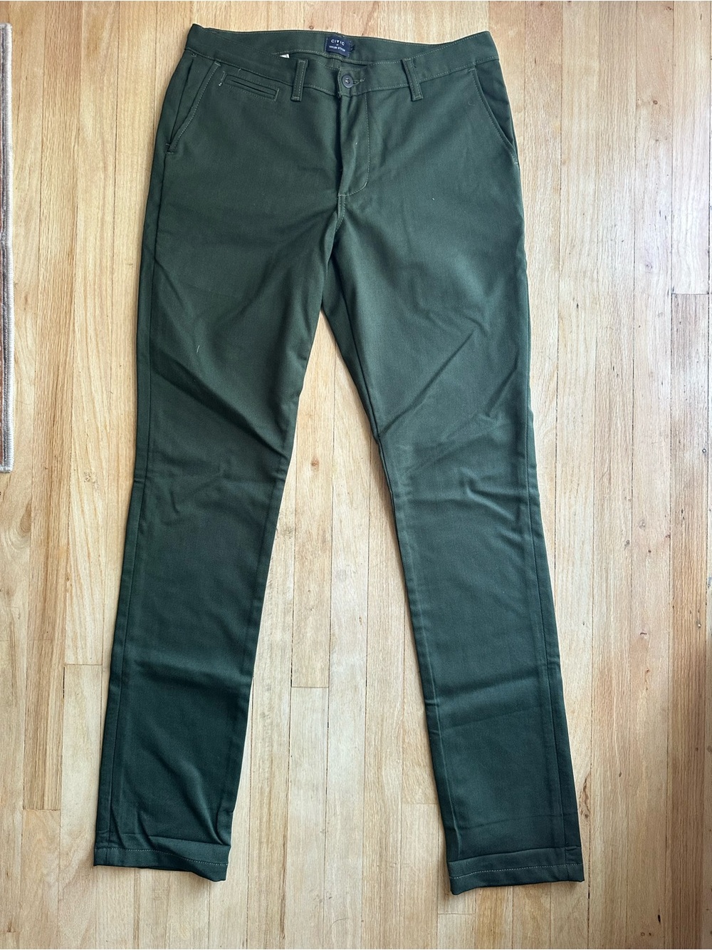 Taylor Stitch x Civic - The Commuter Merino Chinos in Olive